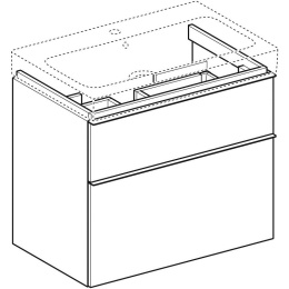 Тумба под раковину Geberit iCon 840375000, 75 см, цвет белый