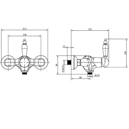 Фото Смеситель для душа Boheme Brillante Ripresa (344) хром