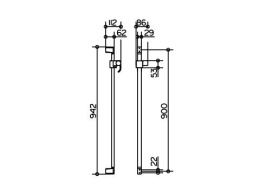 Фото Штанга для душа Keuco Collection Moll 52785010900, хром