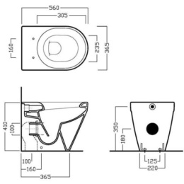 Унитаз напольный Hatria Daytime evo (YQ3701)