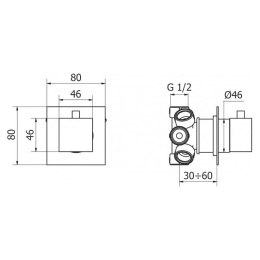 Переключатель потоков Cezares Articoli Vari CZR-DEV5-01-Cr