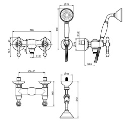 Смеситель для душа F5055CR Epoque FIMA Carlo Frattini
