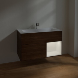 Villeroy Boch Finion F040MTGN Тумба под раковину 996х498 мм (white matt/walnut veneer)