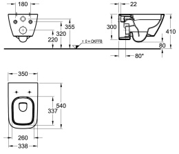 Фото Инсталляция Geberit с безободковым унитазом Geberit Smyle Premium Rimfree F205570000, сиденье микрол