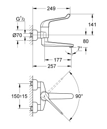 Смеситель Grohe Euroeco Speсial 32793000 для раковины медицинский