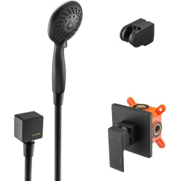 Фото Смеситель для душа Swedbe Platta 5550B Черный матовый