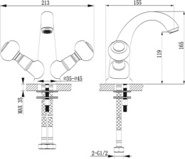 Фото Смеситель для раковины Timo Nelson (1921F gold)