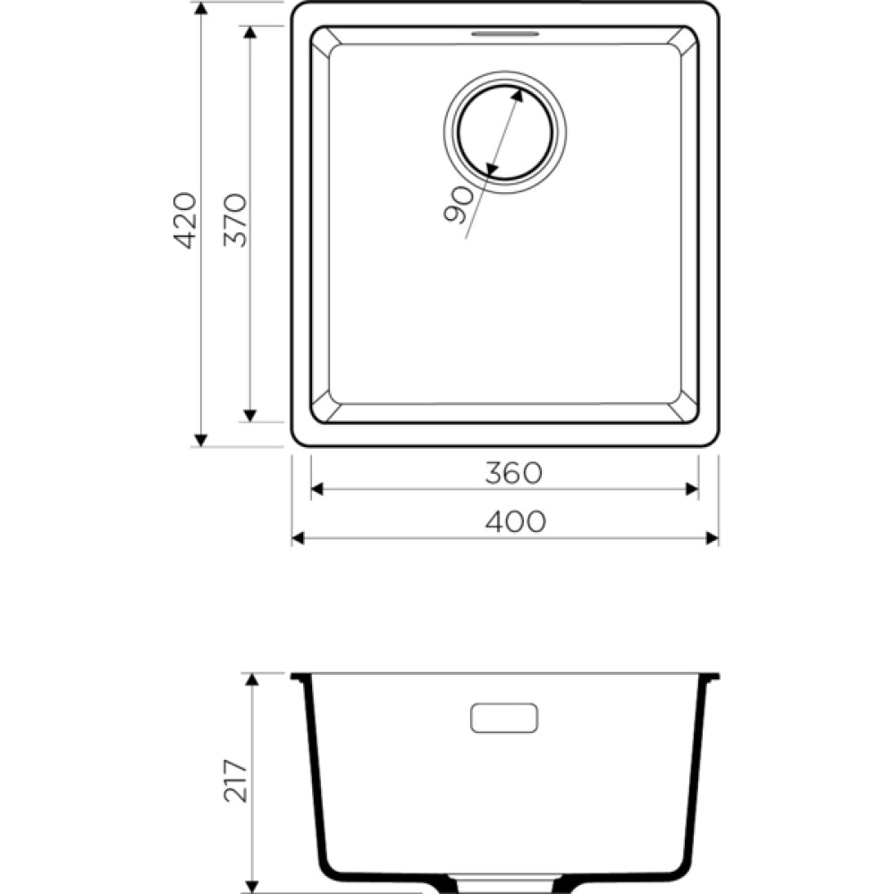 Кухонная мойка Omoikiri Kata 40-U-PA Artgranit (4993393) пастила