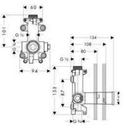 Модуль душа 28486180 Hansgrohe Axor Starck ShowerCollection