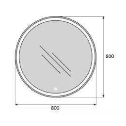 Зеркало BelBagno SPC-RNG-800-LED-TCH 80 x 80 см со встроенным светильником