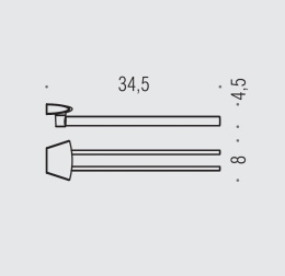 Двойной полотенцедержатель Colombo Land B2813