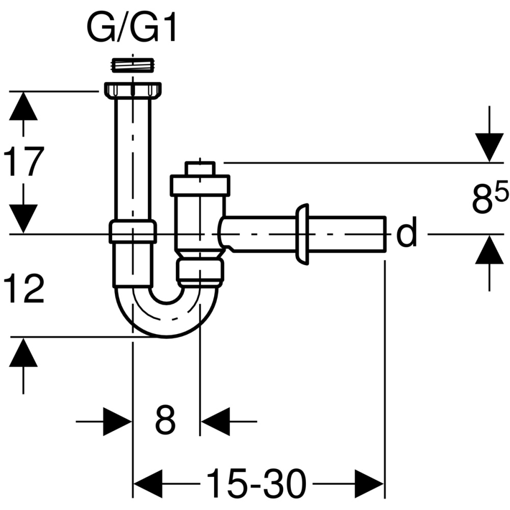 Сифон Geberit, 152.861.11.1