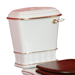 Фото Migliore Gianeta 20943 Бачок моноблока, декор: D1 золото/белая керамика