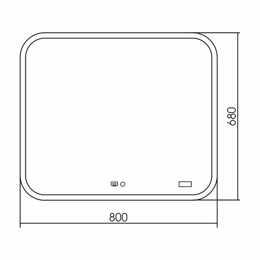 Зеркало с подсветкой MIXLINE Стив-2 800*680 (542566)