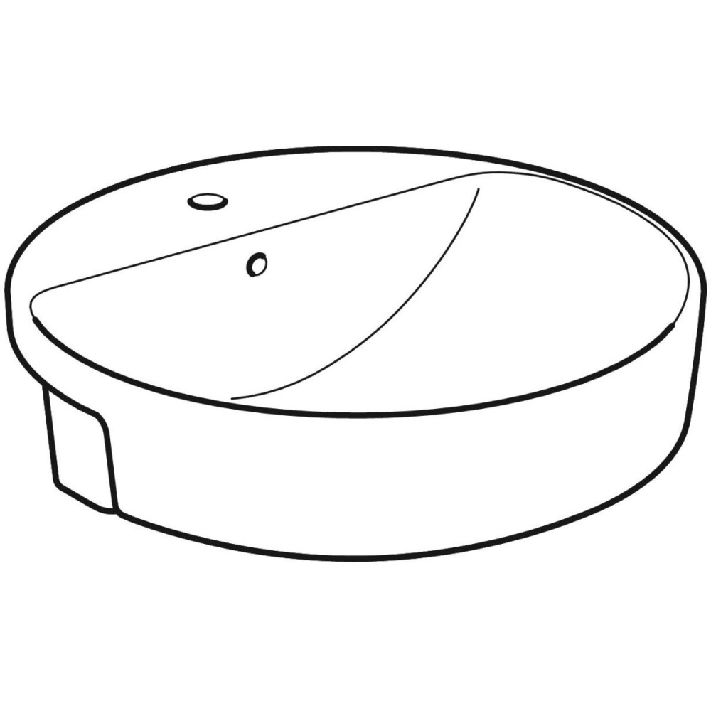 Geberit Variform 500.782.01.2 Раковина, встраиваемая сверху, накладная