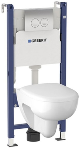 Geberit Renova 500.124.TC.R Комплект инсталляция и унитаз подвесной безободковый, цвет унитаза: белы