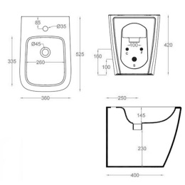 Фото Биде напольное ArtCeram A16 (ASB002 39 00) белый
