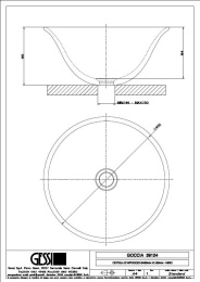 Раковина накладная Gessi Goccia (39124#519) черный