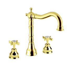 Фото Migliore Princeton 19380 Смеситель для раковины на 3 отв, золото