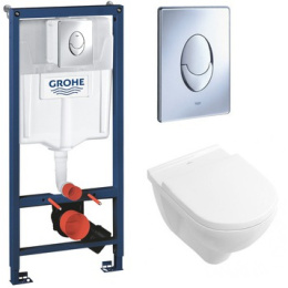 Инсталляция Grohe с унитазом Villeroy&Boch O.novo 5660 H101, сиденье микролифт, комплект