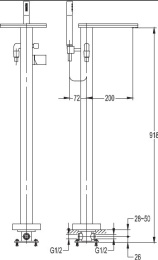Фото Смеситель Cezares Cascado CASCADO-VDP-01 для ванны