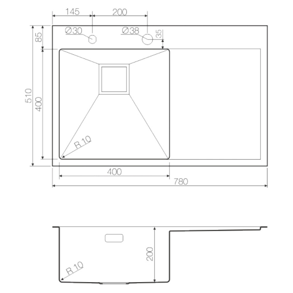 Кухонная мойка Omoikiri Akisame 78-LG-L (4973085) светлое золото
