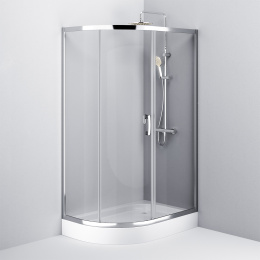 Душевое ограждение 80х120 Am.Pm Like (W83G-302U120CT64) стекла прозрачные, профиль матовый хром