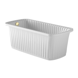 Фото Migliore Olivia 24360 Ванна 174x83хH66 см, панель белая, слив/перелив золото