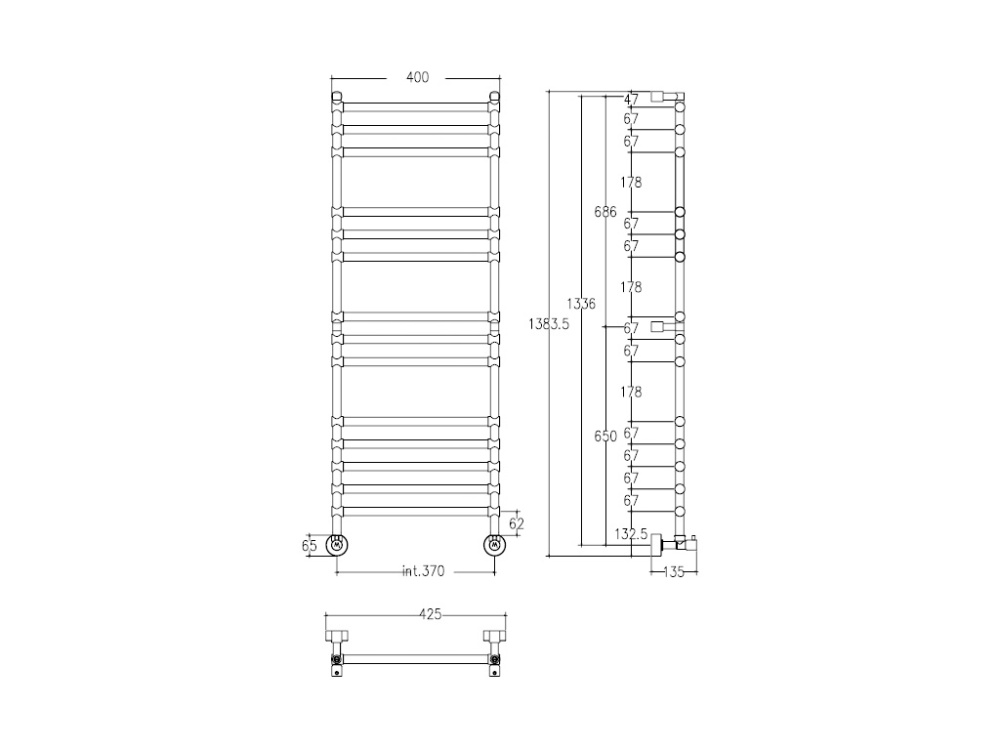 Фото Полотенцесушитель Margaroli Sole 4643714GON
