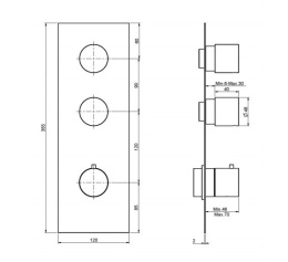 Термостат для ванны F3869X2CR FIMA Carlo Frattini FIMATHERM
