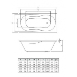 Акриловая ванна 170x70 C-Bath (CBQ005005)
