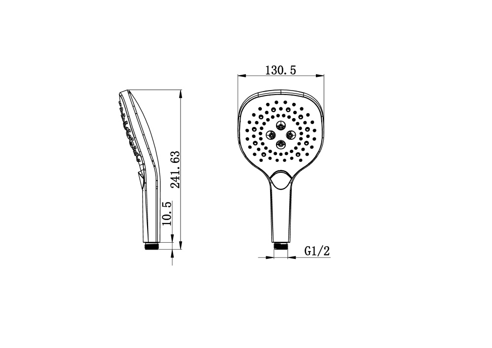 Фото Душевая лейка Wonzon&Woghand (WW-981358-CR) Хром