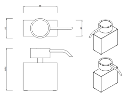 Фото Дозатор для жидкого мыла Decor Walther Porzellan (0852141), бронза