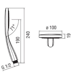 NOBILI AD142/130CCR Ручной душ (хром)