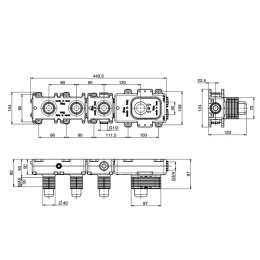 Фото Cкрытая монтажная часть Fima Carlo Frattini F2462/1 смесителя для душа
