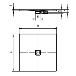 Поддон душевой Kaldewei Conoflat Mod 783-1 90 x 90 x h3,2 cм, 465330000001