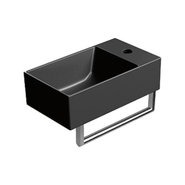 Фото Раковина GSI KUBE X 9484126 накладная/подвесная без перелива 40x23, monoforo ardesia