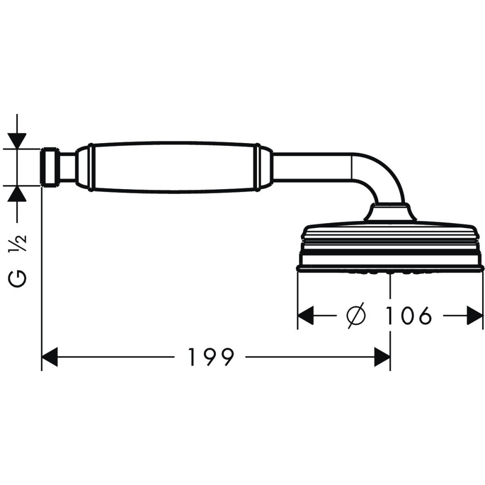Hansgrohe Axor Montreux 16320820 Ручной душ (шлиф.никель)
