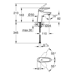 Смеситель для раковины Grohe Eurostyle Solid 23715003