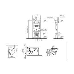 Инсталляция и унитаз Vitra Normus (9773B003-7203) белый