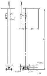 Фото Смеситель Cezares Cascado CASCADO-VDP-01 для ванны