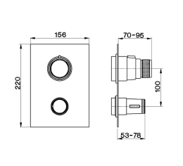 Термостат для ванны Cisal Less LS01850321, хром