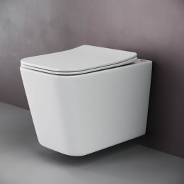 Подвесной унитаз Ceramica Nova CUBIC CN1806 с сиденьем