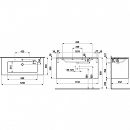 Фото Модуль с раковиной Laufen Pro S 8.6496.3.261.104.1