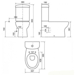 CREAVIT MERCAN MR310.00000 Чаша унитаза совмещённый с биде