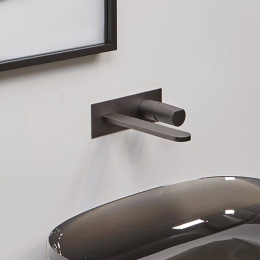 Фото Antonio Lupi Indigo ND201GR Grafite Смеситель для раковины, встраиваемый, излив: 250мм, цвет: графит