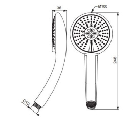 Ручной душ Vidima FRESH BA210AA хром