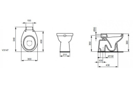 Ideal Standard Eurovit V314701 Унитаз напольный