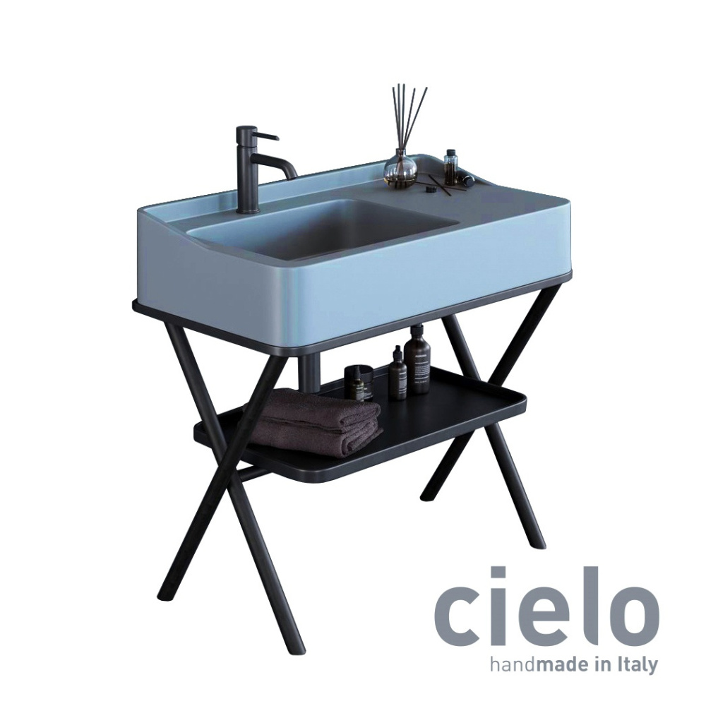Ceramica CIELO Siwa SWST NM - Консоль для раковины, стальная (цвет: черный матовый)