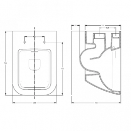 Унитаз подвесной Serel Rita RT26SLBM с функцией биде, микролифт